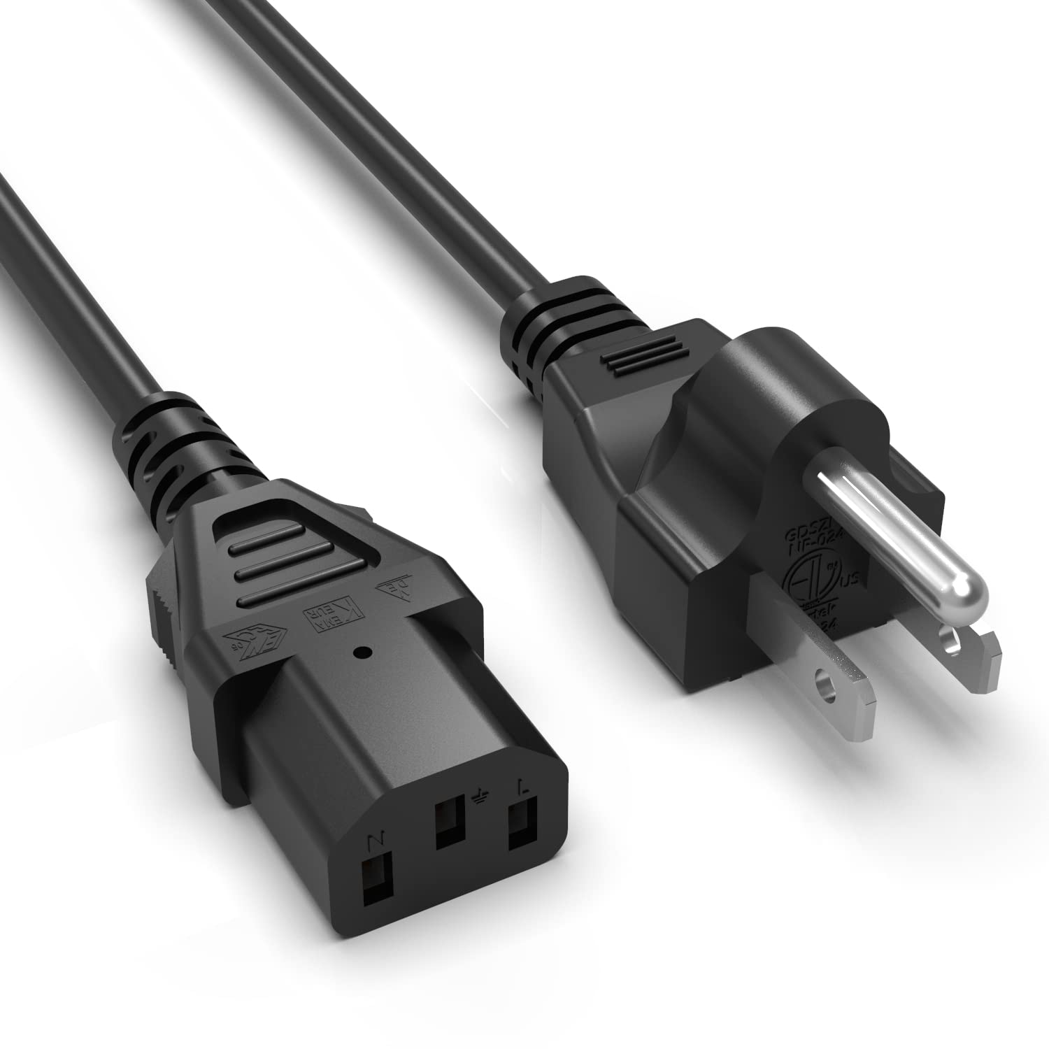 Superer 3 Prong AC Power Cord Cable Fit for Sony PlayStation PS3 First Generation(Fat)  Xbox 360 1st Generation(Fat) Replacement