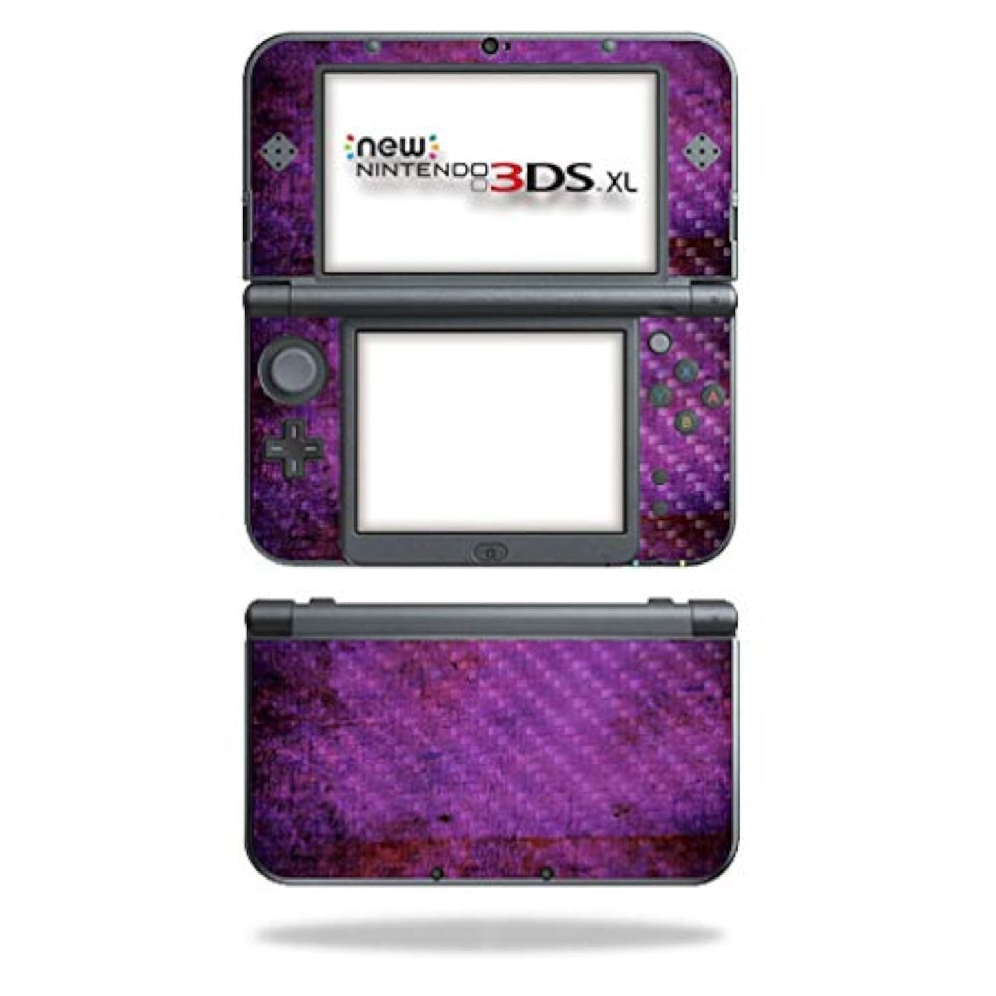 MightySkins Carbon Fiber Skin for Nintendo New 3DS XL (2015) - Purple Sky | Protective  Durable Textured Carbon Fiber Finish | Easy to Apply  Remove  and Change Styles | Made in The USA
