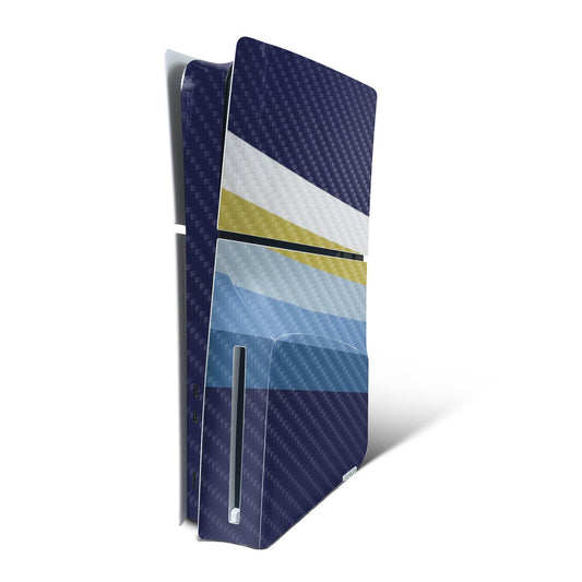 MightySkins Carbon Fiber Skin for PS5 Playstation 5 Slim Disc Edition Console Only - Cool Stripes Protective  Durable Textured Carbon Fiber Finish Easy to Apply Made in The USA