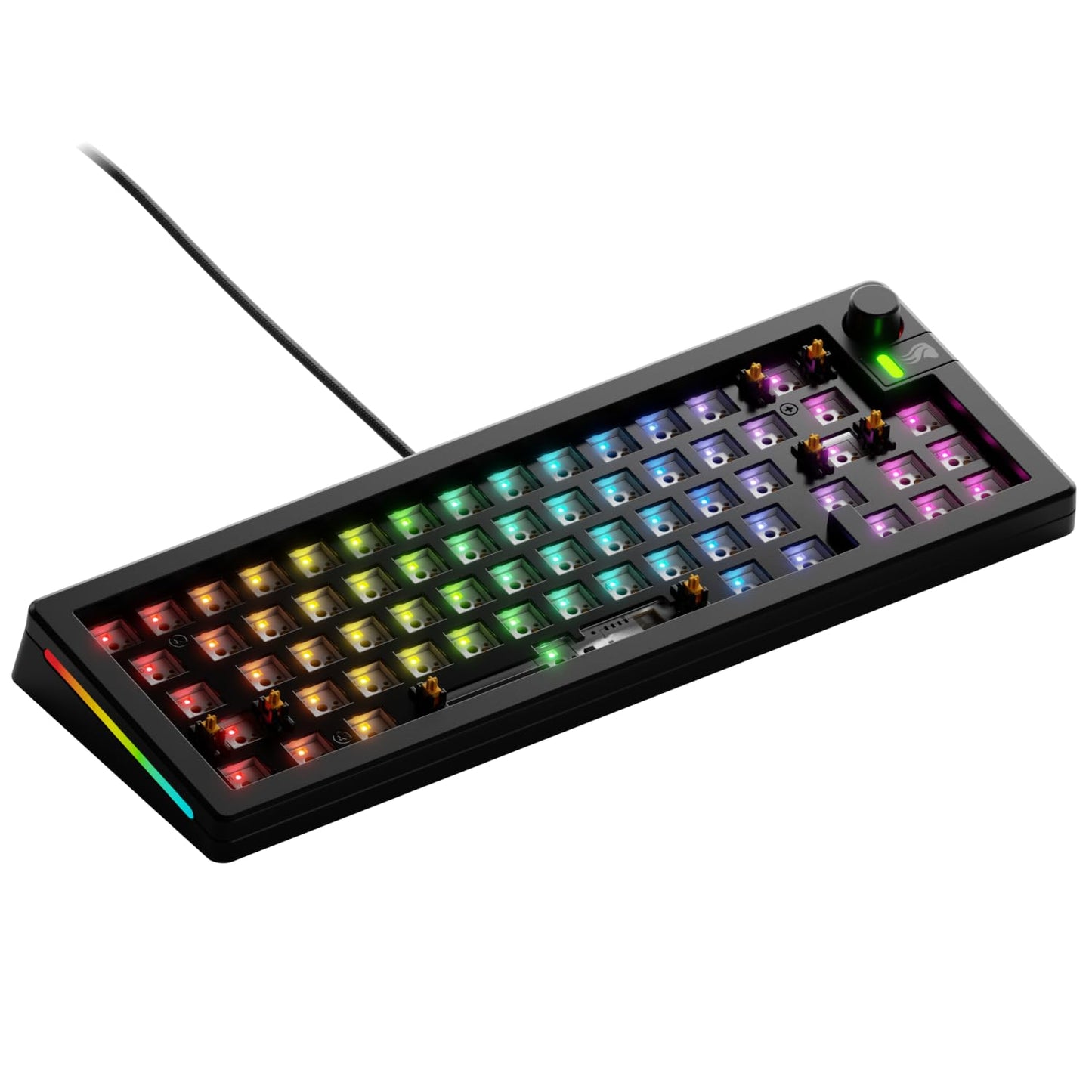 Glorious GMMK 3 Barebones 65% Custom Gaming Keyboard Kit - Black, Hotswappable MX, Modular Gasket System, Compact Design