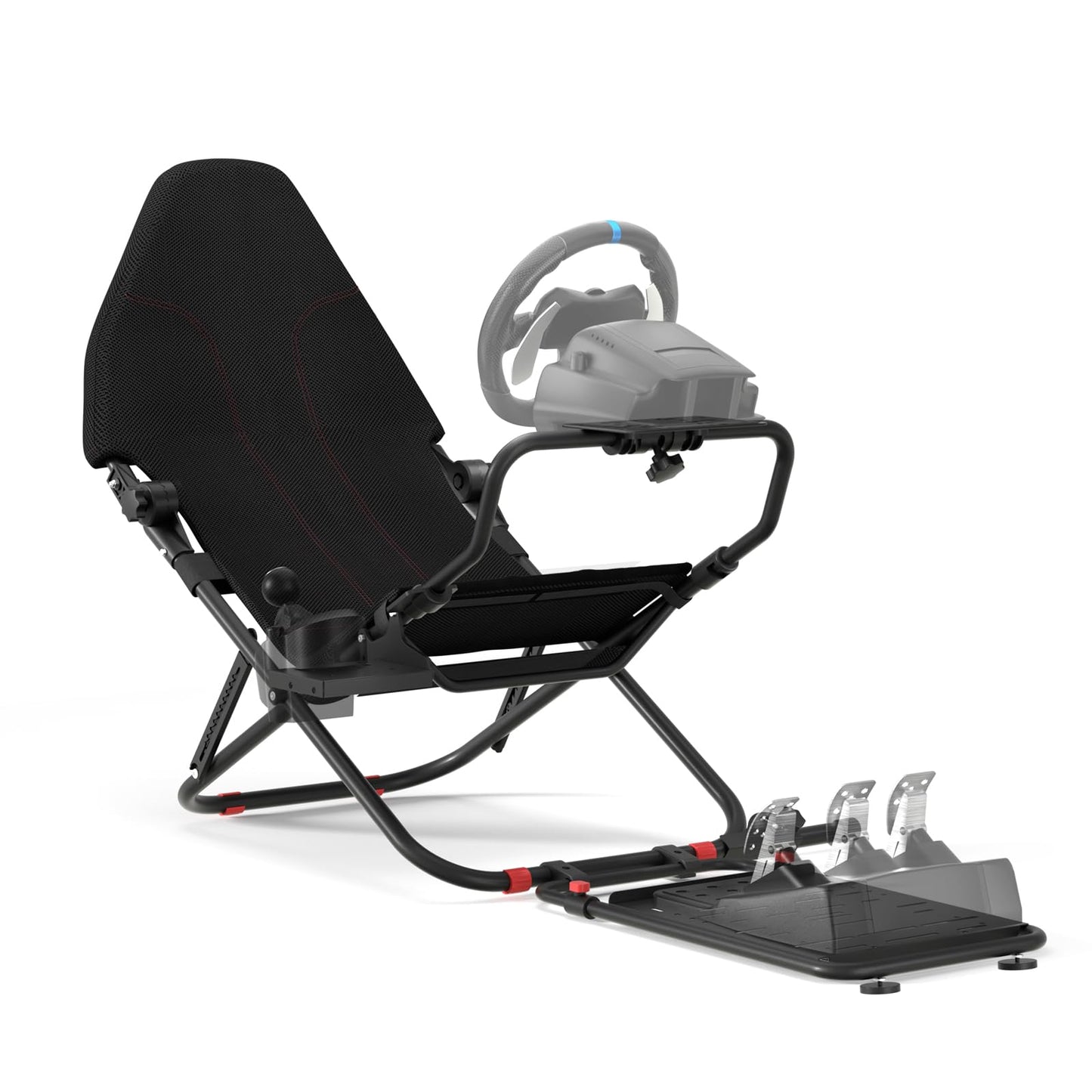 RACGTING Racing Simulator Cockpit - Foldable & Adjustable for G29/G920/G923, Thrustmaster, Fanatec, Black
