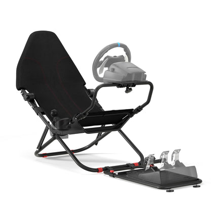 RACGTING Racing Simulator Cockpit - Foldable & Adjustable for G29/G920/G923, Thrustmaster, Fanatec, Black