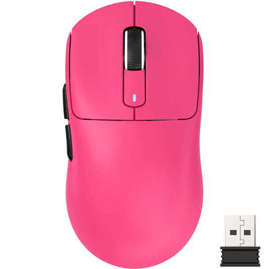 ATTACK shark design X3 Lightweight Wireless Gaming Mouse with Tri-Mode 2.4G/USB-C Wired/Bluetooth Up to 26K DPI  PAW3395 Optical Sensor Kailh GM8.0 Switch 5 programmable Buttons for PC/Win/Mac(Berry Red)
