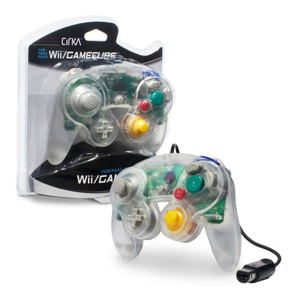 CirKa Wired Controller for Nintendo GameCube & Wii - Dual Analog, Vibration Feedback, White, Model M05819-CL