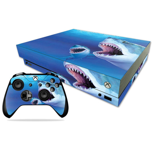 MIGHTY SKINS MightySkins Skin for Xbox One X - Great Whites | Durable Vinyl Decal Wrap | Easy Apply/Remove