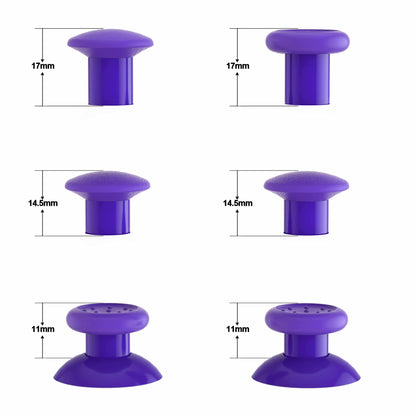 eXtremeRate ThumbsGear Ergonomic Thumbstick for PS5/PS4, 3 Height Adjustable Joystick, Purple, Model P4J1115-JY