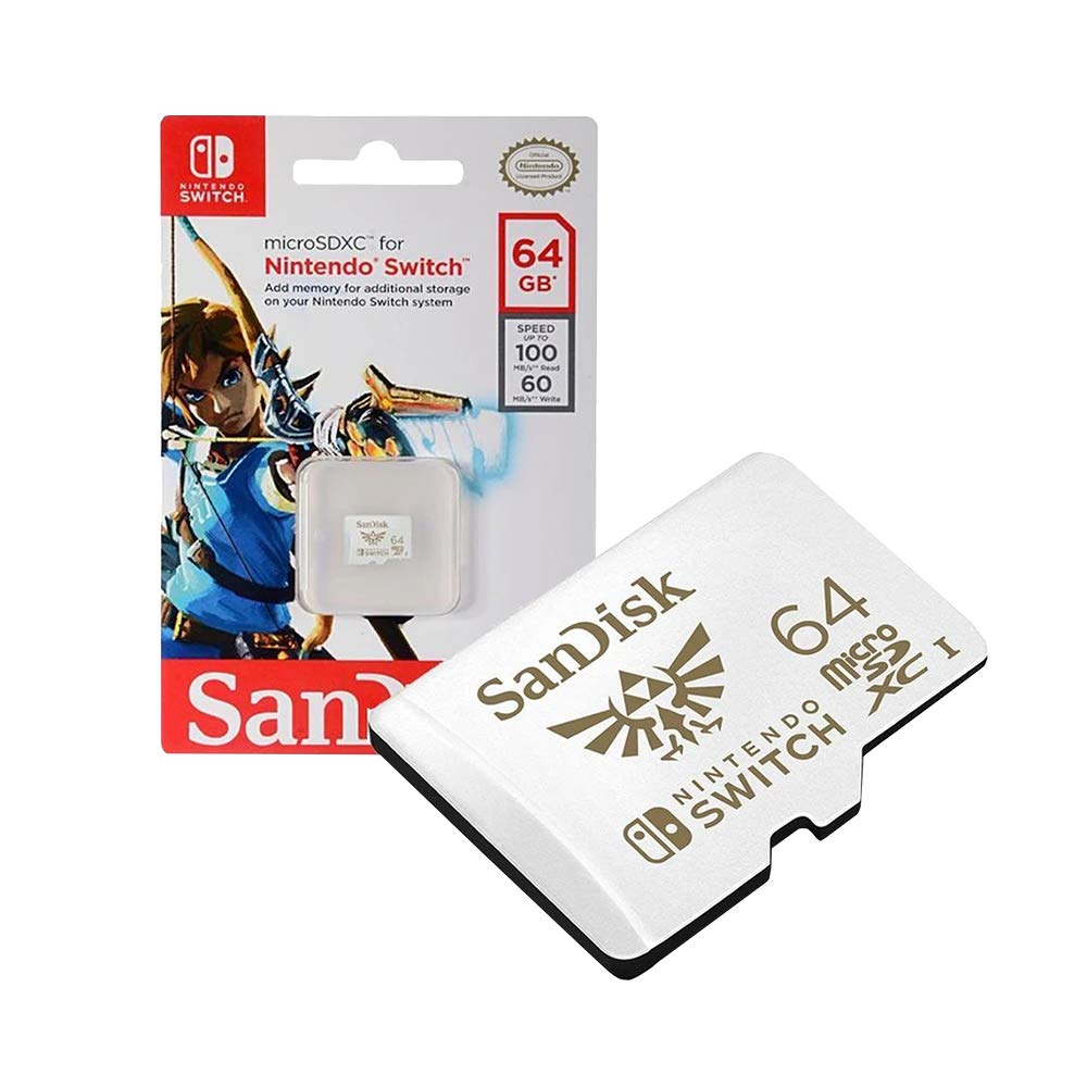 SanDisk 64GB microSDXC UHS-I Card for Nintendo Switch - Black, Model SDSQXAT-064G-GN6ZA