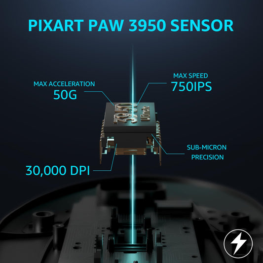 Rapoo VT3PRO MAX Wireless Gaming Mouse, 8KHz Polling, 30K DPI, 1+8 Programmable Buttons, Superlight 59g, Black