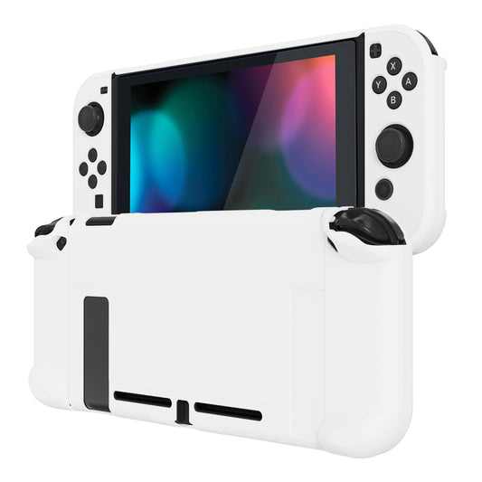 eXtremeRate Nintendo Switch Hard Shell Back Cover - Custom Dockable Case, White, Model NTP349
