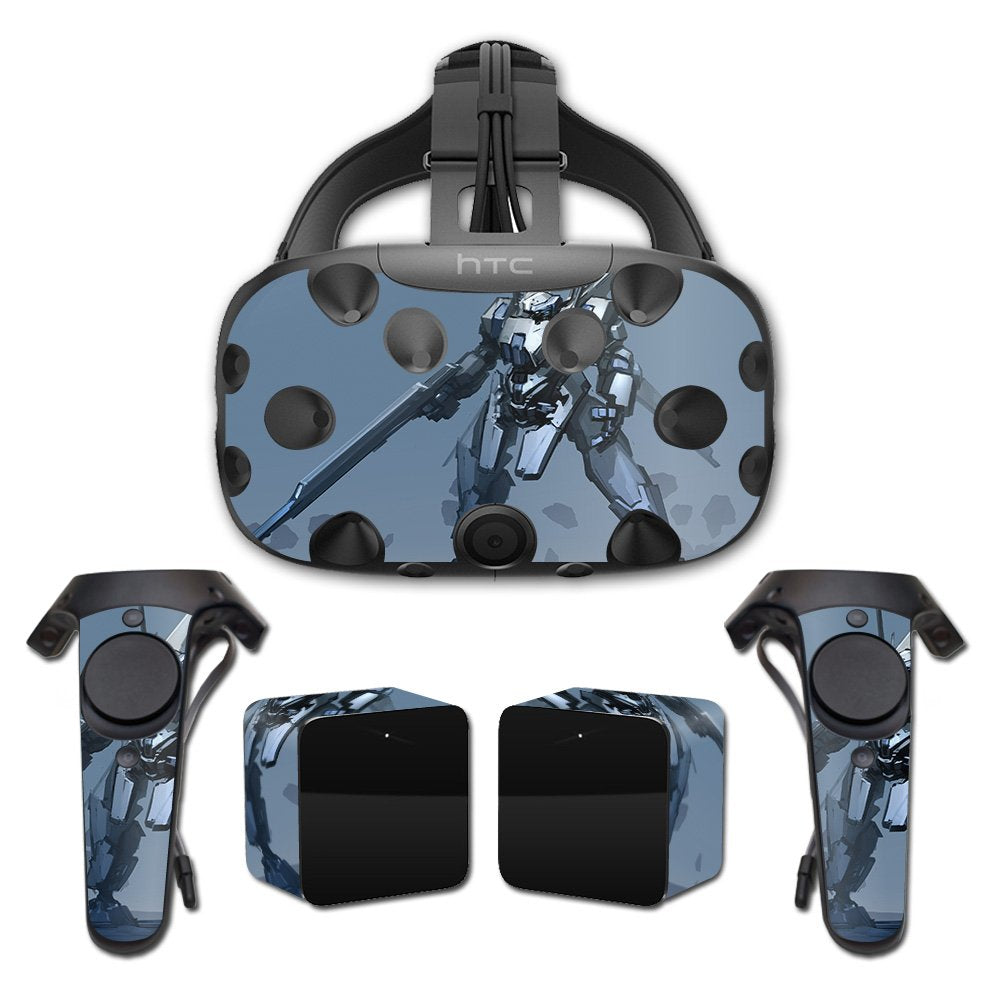MightySkins Skin Compatible With HTC Vive Full Coverage - Grey Steel | Protective, Durable, and Unique Vinyl Decal wrap cover | 