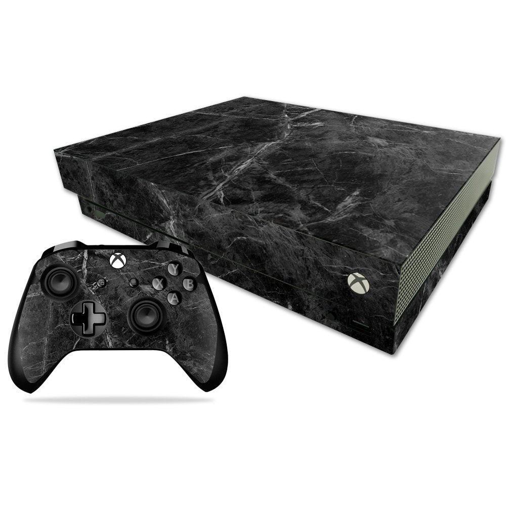 MIGHTY SKINS Xbox One X Skin - Black Marble, Durable Vinyl Decal, Easy to Apply, 11.6 x 9.4 inches, Model MIXBONXCMB-Black Marble