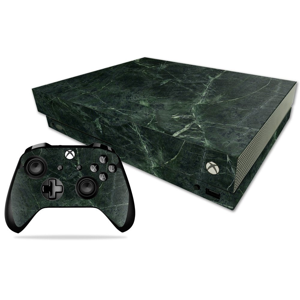 MIGHTY SKINS Xbox One X Skin - Green Marble Vinyl Decal Wrap, Durable & Protective, Easy to Apply, Model MIXBONXCMB-Green Marble