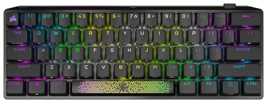 Corsair K70 PRO MINI WIRELESS RGB 60% Mechanical Gaming Keyboard (Fastest Sub-1ms Wireless  Swappable CHERRY MX Red Keyswitches  Aluminum Frame  PBT Double-Shot Keycaps) QWERTY  NA Layout - Black