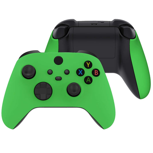 eXtremeRate Side Rails Grips Shell for Xbox Series X & S Controller  Green Soft Touch Grip Custom Accessories Back Panels Cover Faceplate for Xbox Core Wireless Controller
