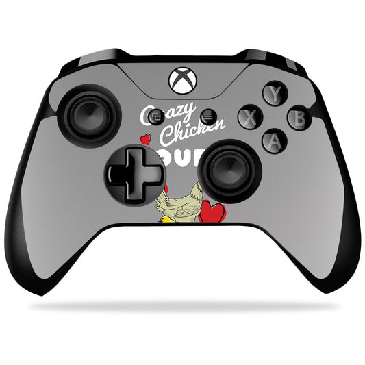 MIGHTY SKINS Xbox One X Controller Skin - Crazy Chicken Lover, Durable Vinyl Wrap, Easy Apply/Remove, Made in USA