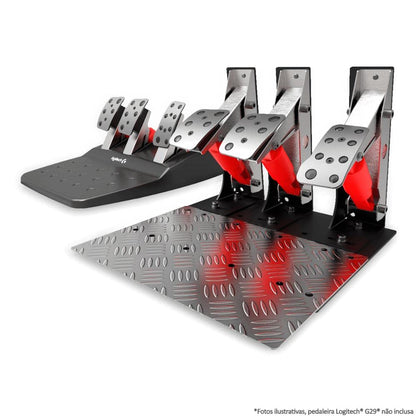 Extreme Simracing Inverted Pedals Kit for Logitech G25/G27/G29/G920/G923 - High Pressure Brake Pedals - Black