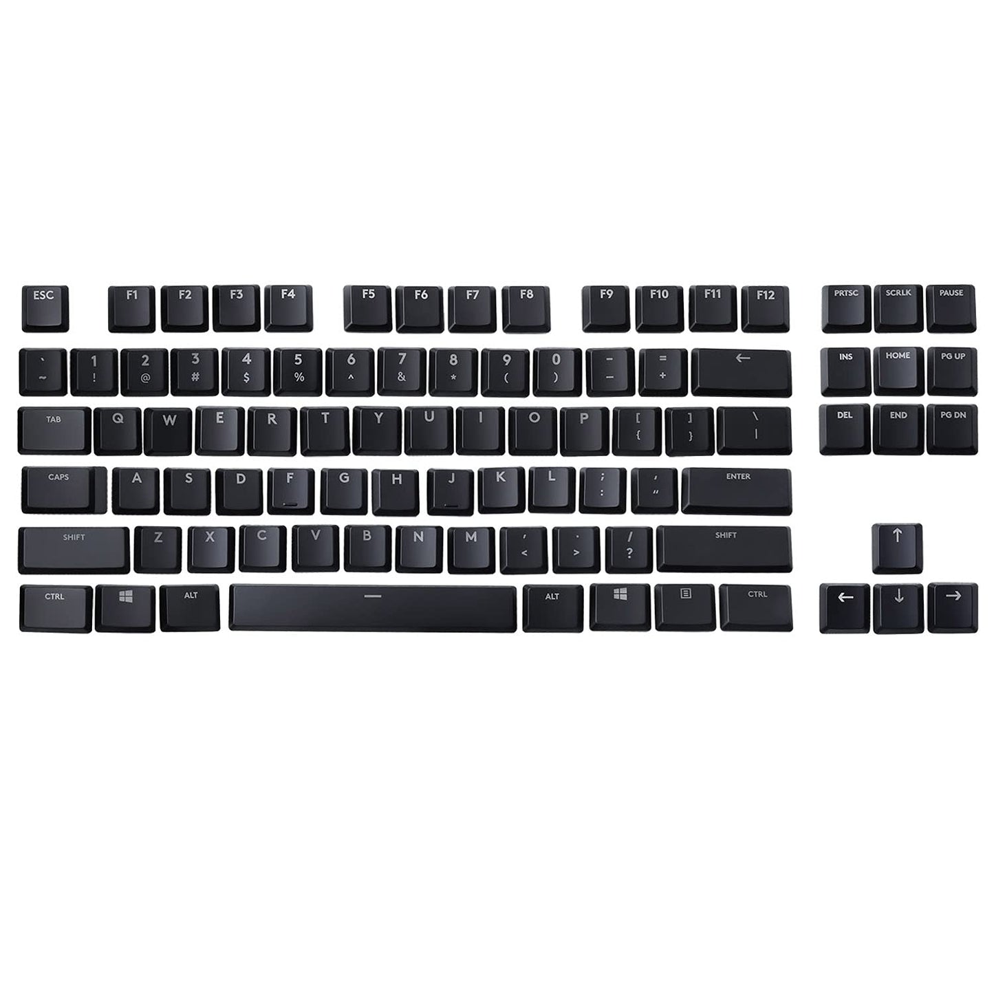 HUYUN A Full Set 87 keycaps Replacement for Logit G813/G815/G913/G915 TKL RGB Mechanical Gaming Keyboard (Black 87 Keys)