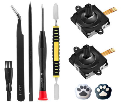 Rzkipdy Joystick Replacement for Oculus Quest 2 - Gen 3 Analog Stick Repair Kit, Black, Includes T5 Screwdriver & Accessories