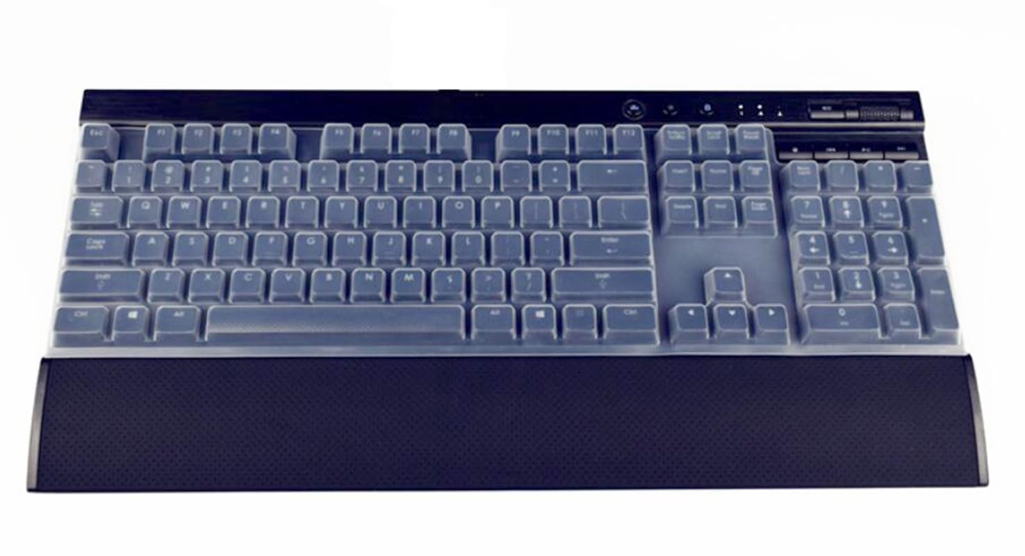Yuomik Silicone Keyboard Skin Cover Compatible with Corsair K70 RGB MK.2 Mechanical Gaming Keyboard - Clear
