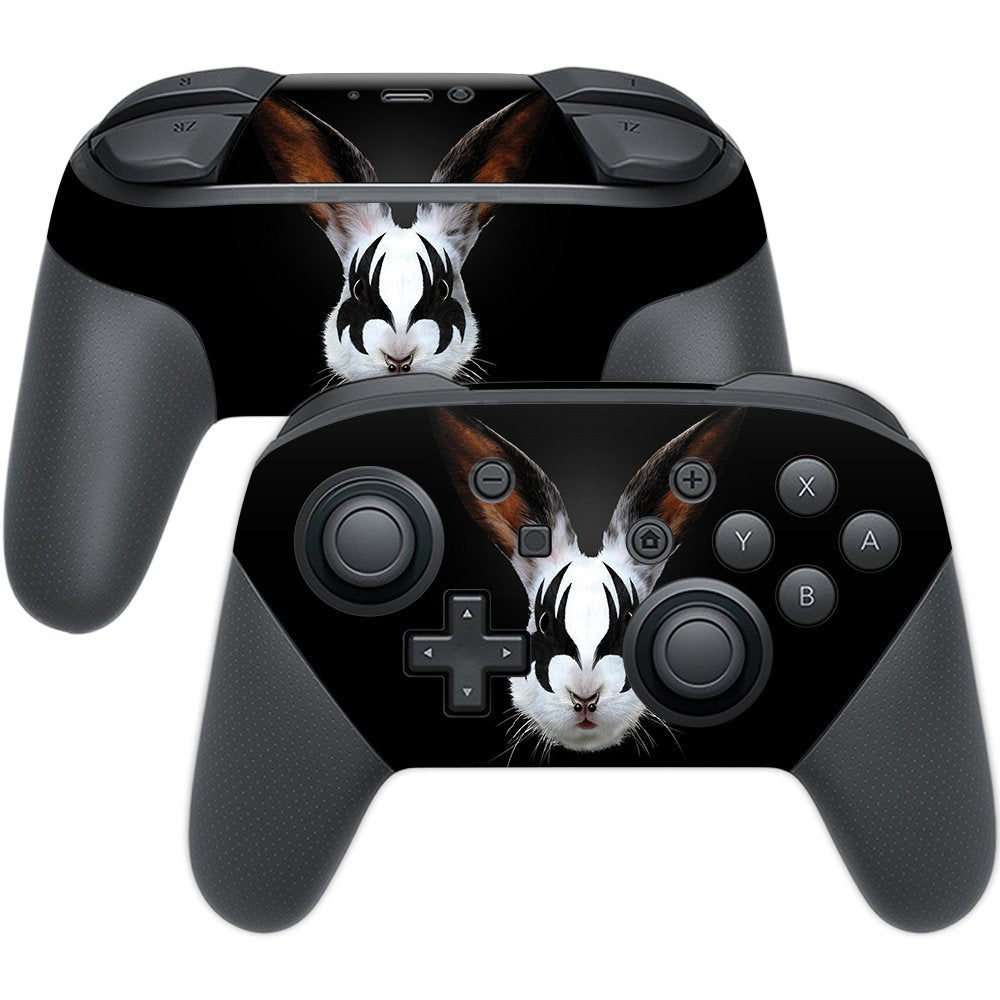 MightySkins Skin Compatible with Nintendo Switch Pro Controller - Rock N Roll Bunny | Protective, Durable, and Unique Vinyl wrap