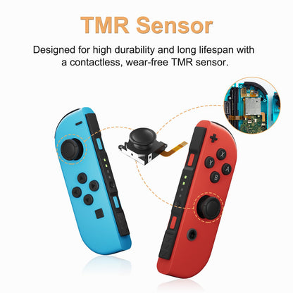 AKNES Switch JoyCon Joystick Replacement Kit - Drift-Free TMR Electromagnetic Joystick with Tools, One Pair