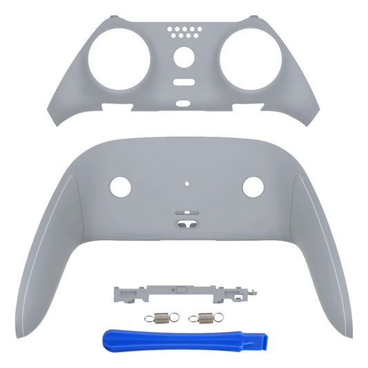 eXtremeRate Top Bottom Decorative Trim Shell Compatible with ps5 Edge Controller DIY Replacement Front Back Clip Shell  Custom New Hope Gray Plates Cover Compatible with ps5 Edge Controller