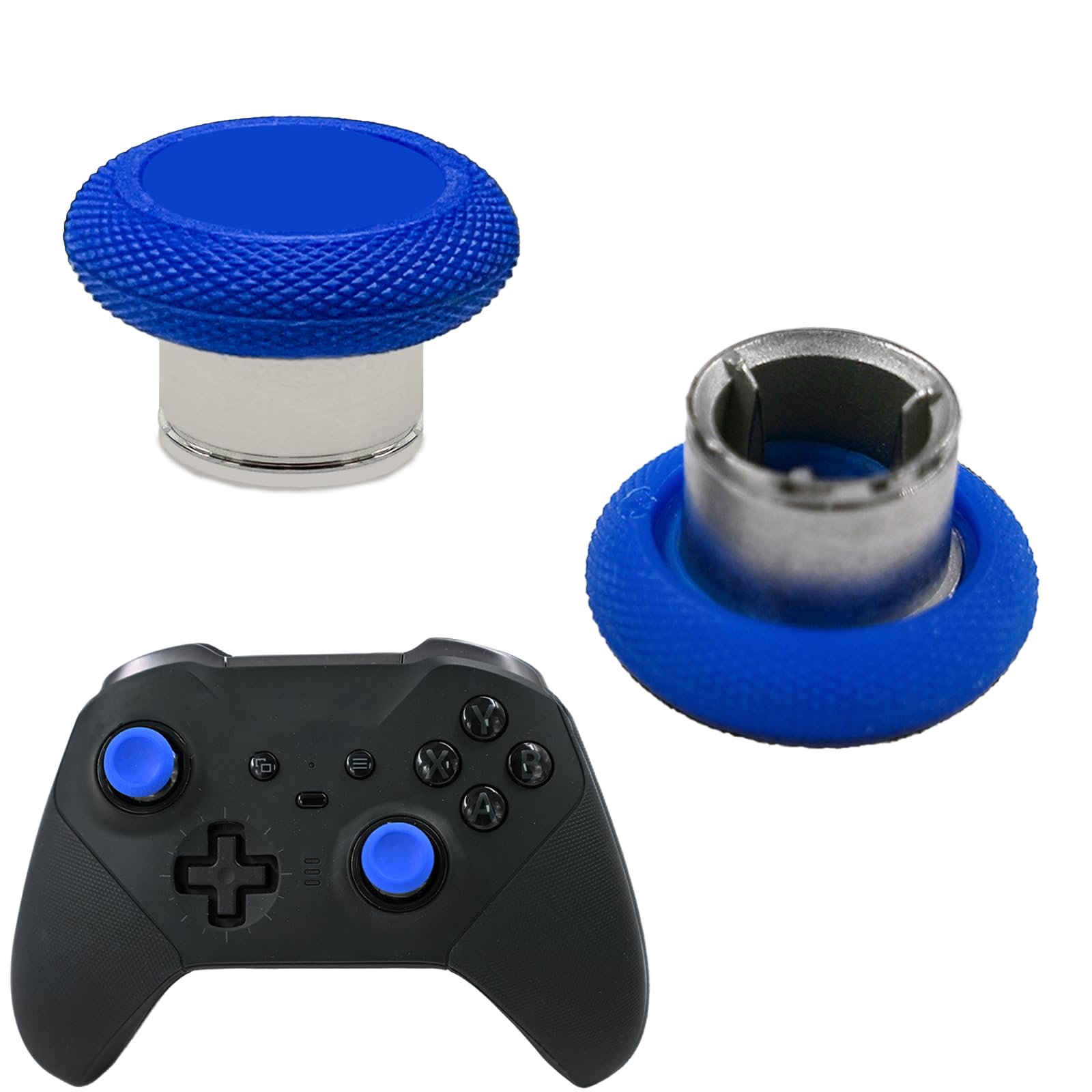 2 Pack Elite 2 Controller Short Thumbsticks Replacement for Xbox Elite Series 2 Controller 0.39in Standard Height Concave Magnetic Analog Short Joysticks Replacement for Elite Series 2 Core (Blue)