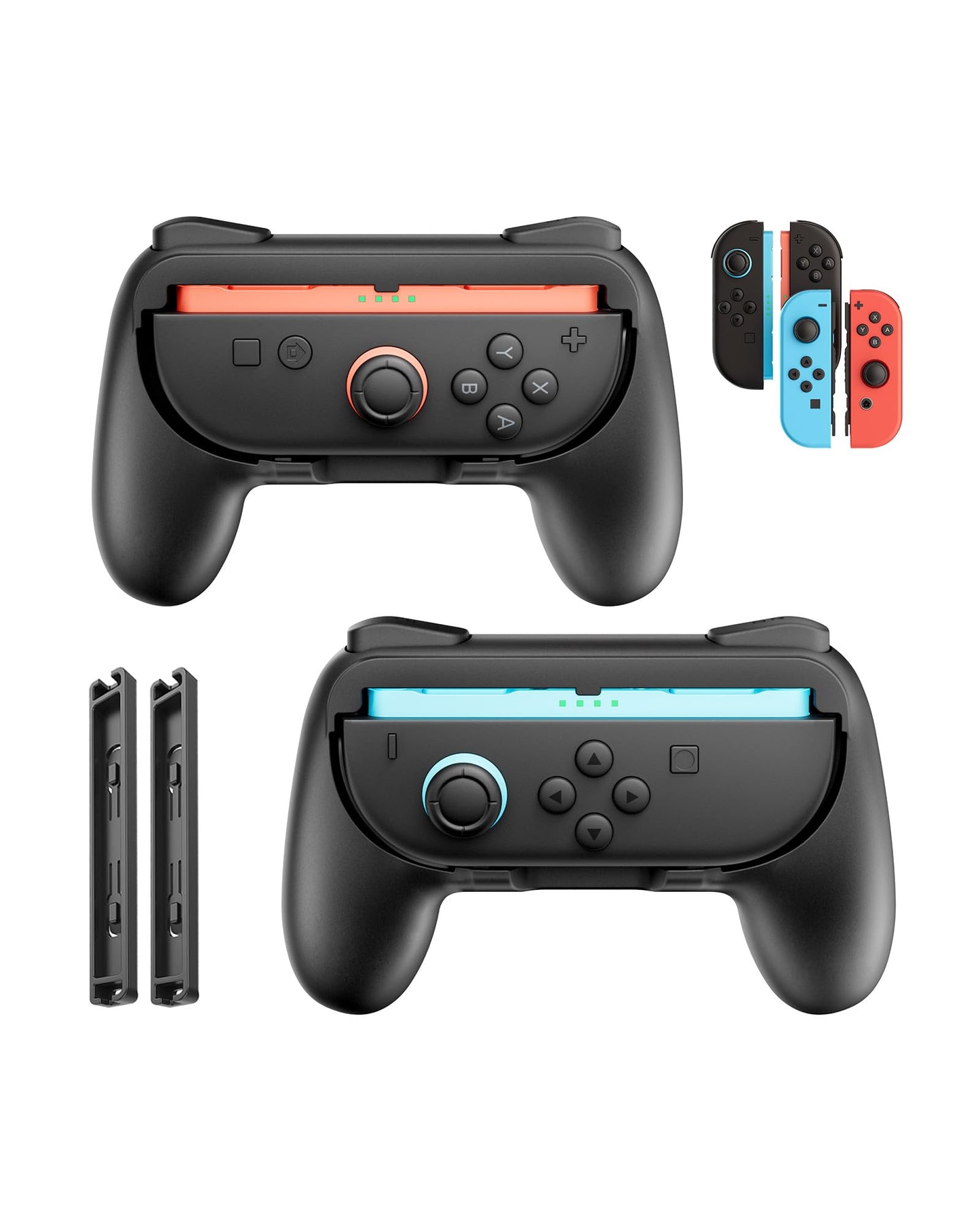 Controller Grip Compatible with Switch 2/Switch/Joy-Con 1&2  Ergonomic Grips Handle Kit with Adapters  Comfortable for Long-Time Gaming Accessories  Ideal Gifts for Family Kids Adults