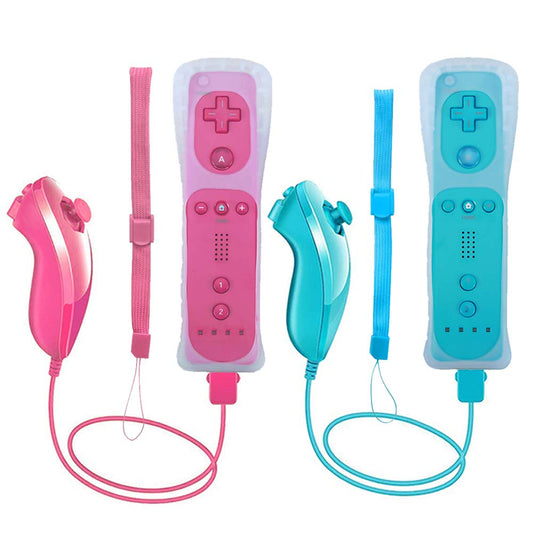 Tevodo Wii Remote Controller - 2 Pack Wireless Compatible with Wii/Wii U - Pink and Blue