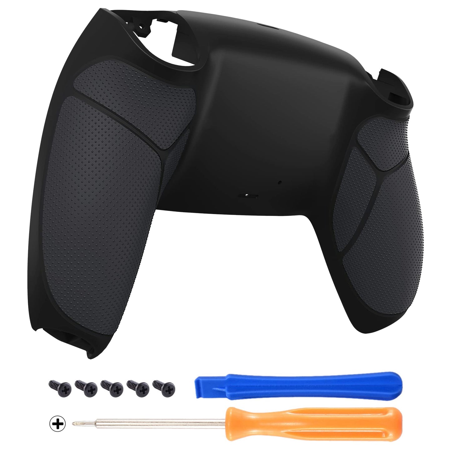 eXtremeRate PS5 Controller Back Shell Cover - Rubberized Black, Model DPFU6001, Custom Performance Grip Replacement