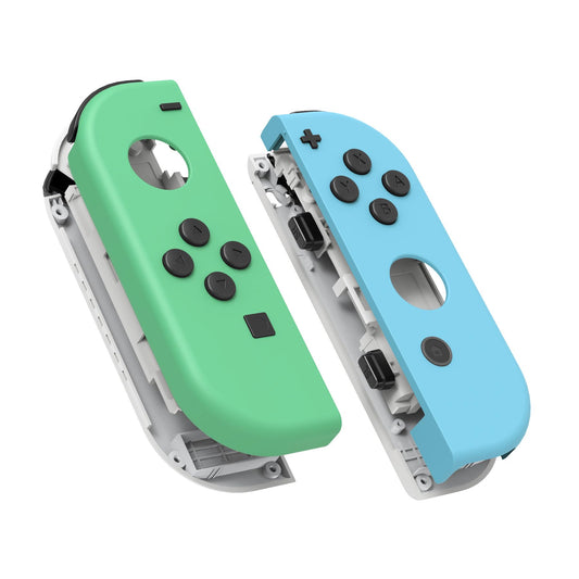eXtremeRate DIY Replacement Shell Buttons for Nintendo Switch & Switch OLED  Mint Green & Heaven Blue Custom Housing Case with Full Set Button for Joycon Controller [Only The Shell  NOT The Joycon]