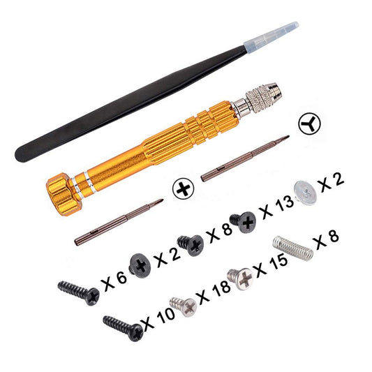 eXtremeRate Cross Opening Screwdrivers Kit, Assemble Disassemble Tools Set with Springs and Tweezers Screws for Nintendo Switch 