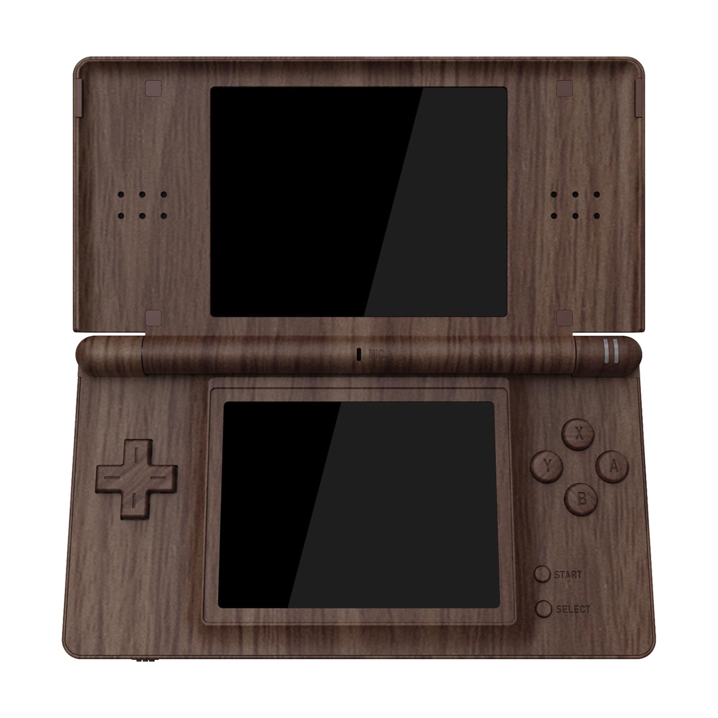 eXtremeRate Wood Grain Replacement Housing Shell for Nintendo DS Lite - Custom Console Case Cover with Buttons, Model DSLS2001
