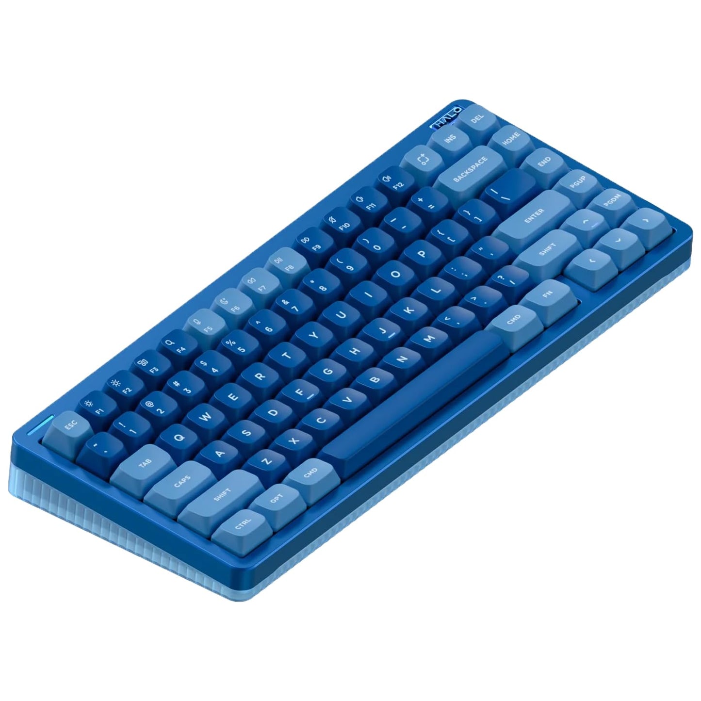 nuphy Halo75 V2 Mechanical Gaming Keyboard - 75% Wireless, Hot Swappable, RGB Backlit, Bluetooth/USB-C, Raspberry (46gf), Blue