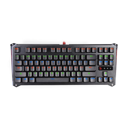 Bloody B830 Light Strike Compact Optical Gaming Keyboard - Tactile & Clicky, 0.2ms Response, Neon LED Backlit, B830-Blue