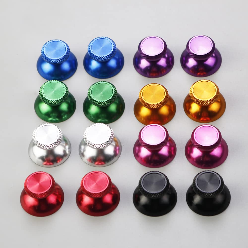 2pcs Metal Analog Grips Stick Thumbsticks for PS5 Controller Aluminum Alloy Metallic Joysticks (Purple)