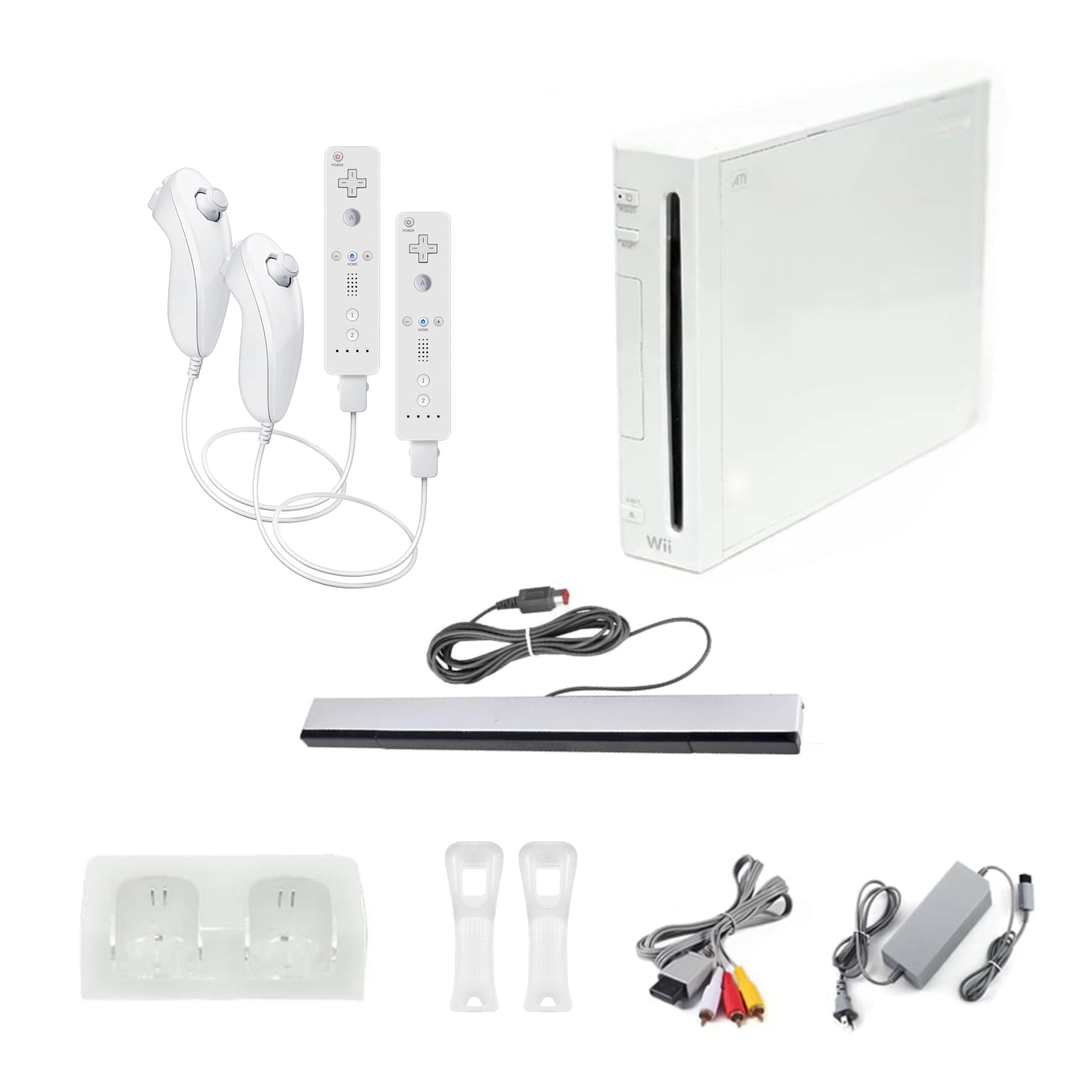 Nintendo Wii Console  White fine Bundle (refurbished)