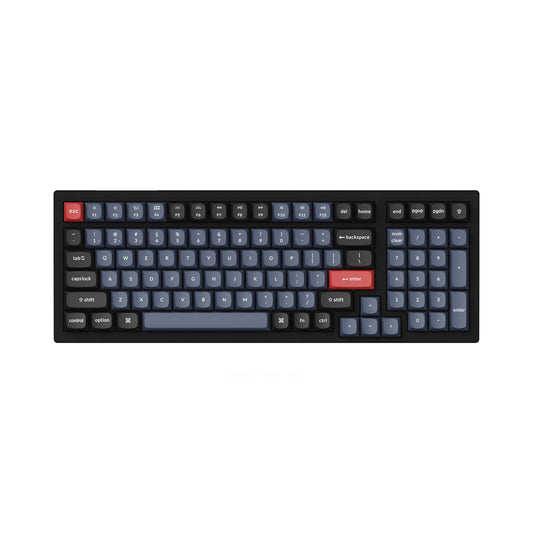 Keychron K4 Pro Custom Wireless Mechanical Keyboard, 100 Keys Hot-swappable QMK/VIA Programmable Macro with K Pro Silent Red Swi