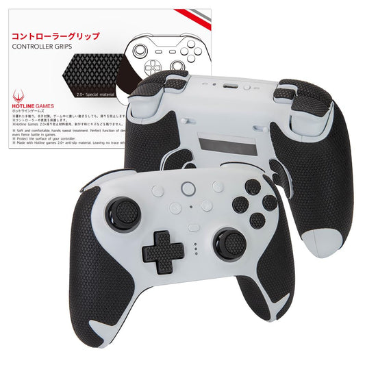 HOTLINEGAMES Controller Grips Compatible with 8Bitdo Ultimate 2 Wireless Controller Accessories  Soft Skin Kit  Anti-Slip Grip Tape  Sweat-Absorbent  Easy to Apply (Handle Grips + Buttons + Triggers)
