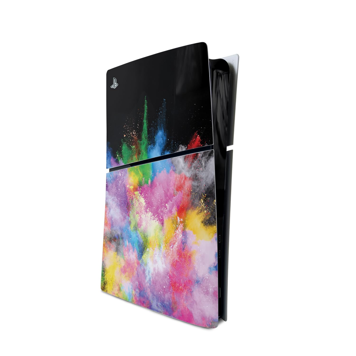 MightySkins Skin Compatible with Playstation 5 Slim Digital Edition Console Only - Paintsplosion | Protective  Durable  and Unique Vinyl Decal wrap Cover | Easy to Apply | Made in The USA