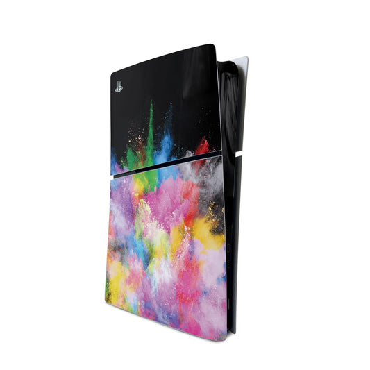MightySkins Skin Compatible with Playstation 5 Slim Digital Edition Console Only - Paintsplosion | Protective  Durable  and Unique Vinyl Decal wrap Cover | Easy to Apply | Made in The USA