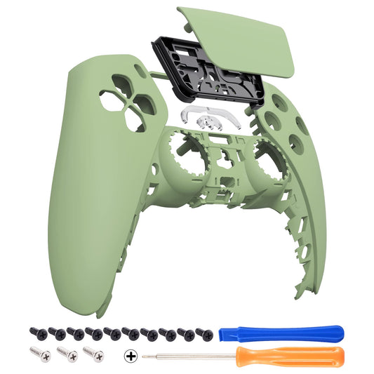 eXtremeRate Matcha Green Touchpad Front Top Shell Compatible with ps5 Controller BDM-010 020 030 040 050  DIY Replacement Shell Custom Touch Pad Cover Compatible with ps5 Controller