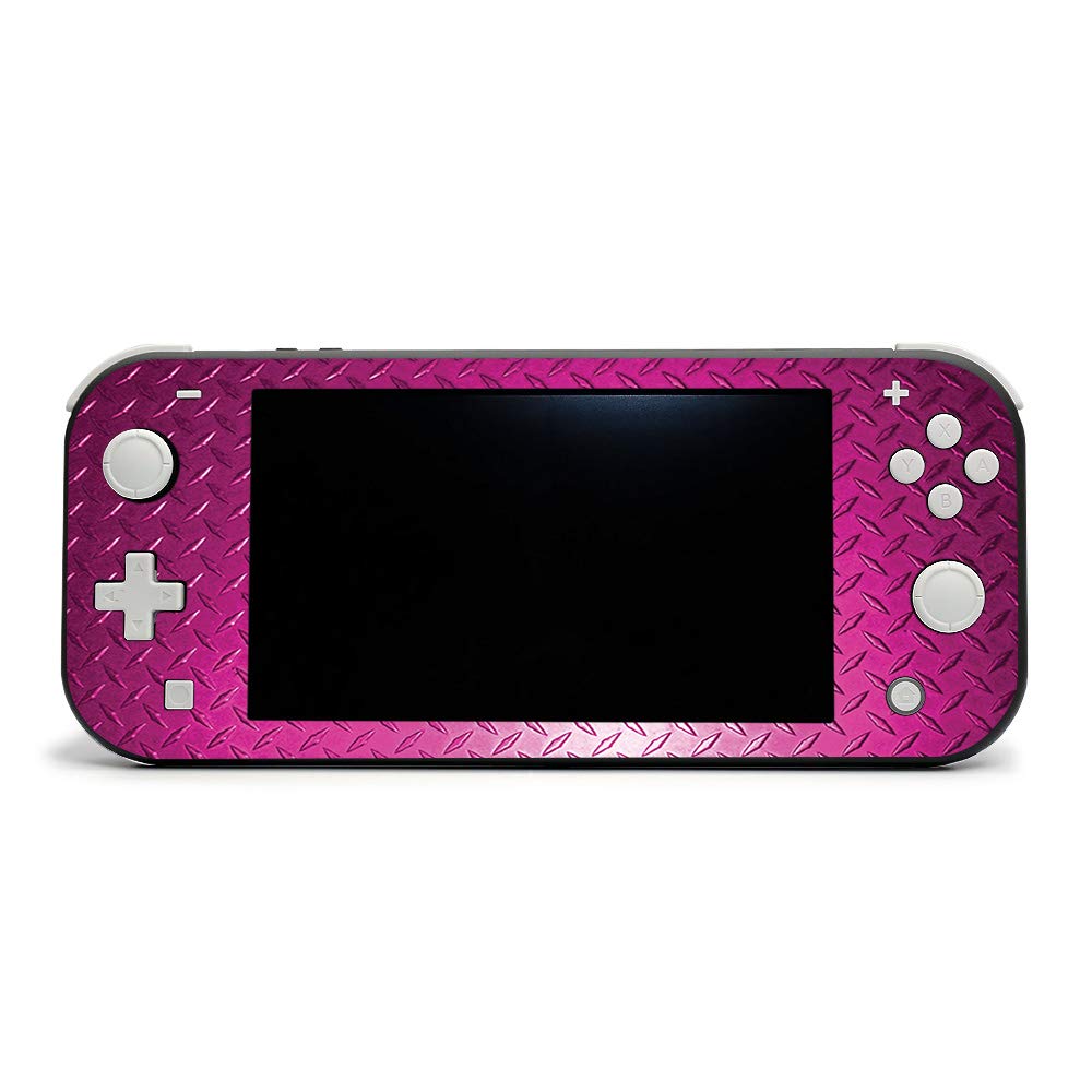 MightySkins Skin Compatible with Nintendo Switch Lite - Pink Diamond Plate | Protective  Durable  and Unique Vinyl Decal Wrap Cover | Easy to Apply  Remove  and Change Styles | Made in The USA