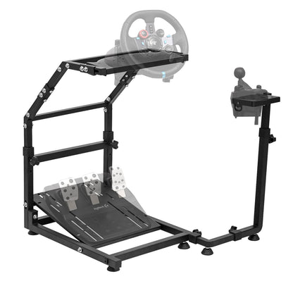 CXRCY Racing Wheel Stand - Height Adjustable, Foldable, Compatible with Logitech G920/G29/G27/G25, Black with Adjustable Shifter Pedal