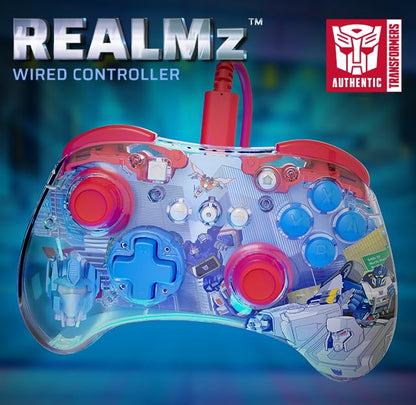 PDP Nintendo Switch Pro Controller - Customizable LED, 3.5mm Jack, Optimus Prime Design, Model 500-221-TOP