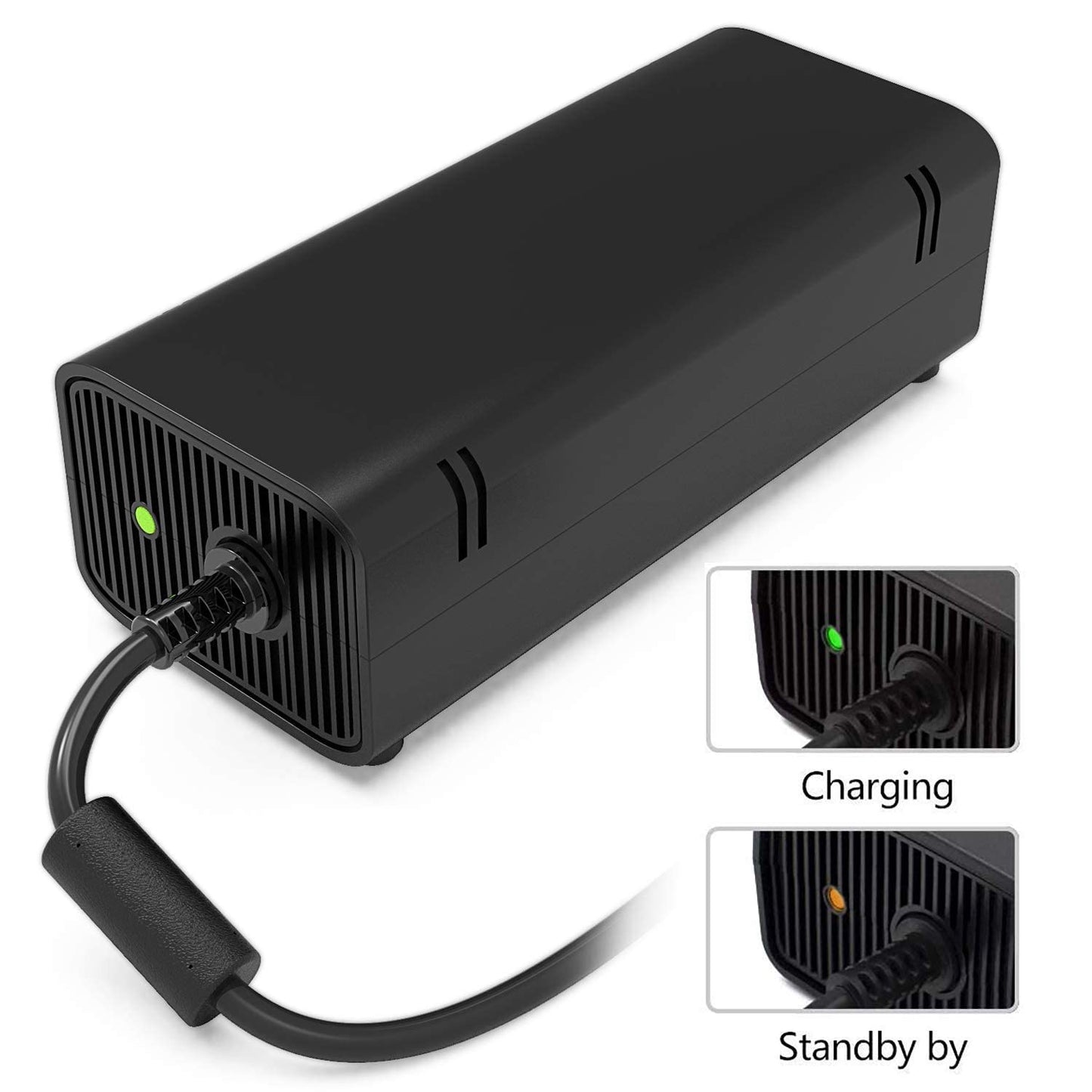 YCCSKY Xbox 360 Slim Power Supply AC Adapter, 135W, 12V-10.83A, LED Indicator, Black, Non-OEM Replacement