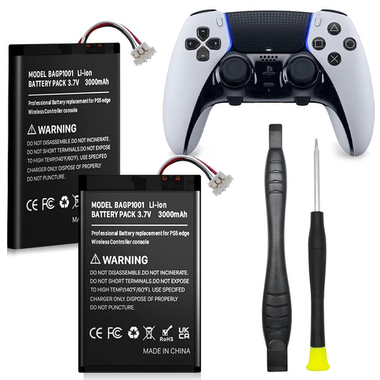 (1 Pack) 3000mAh Battery for Sony PlayStation Dualsense Edge Controller  Upgrade High Capacity Replacement Battery for Sony PS5 Dualsense Edge with Repair Tool Kit
