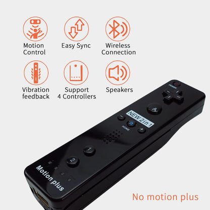 QUMOX Wii Nunchuck Remote Controller with Motion Plus, Shock Function, Black