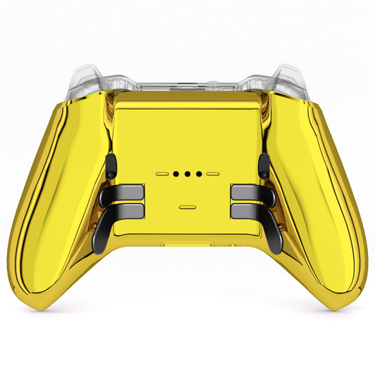 eXtremeRate Replacement Bottom Shell Case for Xbox Elite Series 2 Controller  DIY Custom Chrome Gold Back Housing Shell Cover for Xbox Elite Series 2 Core Wireless Controller Model 1797- No Controller