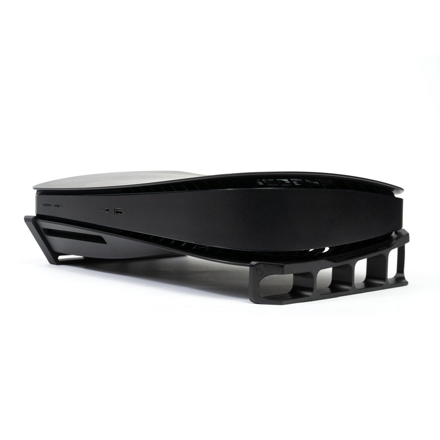 Glistco Skates - Horizontal Stand for PS5 Compatible with Dbrand Dark Plates 2.0 (Disc Edition) (Black)